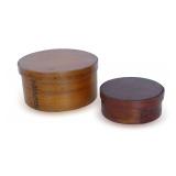 (2) Antique Wooden Pantry Boxes
