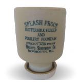 Western Stoneware Buttermilk Feeder and Poultry Fountain