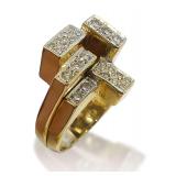 14K Yellow Gold 5-Tier Diamond Band... $5900 Appraisal Replacement Value.