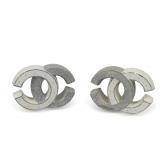 Pair of Interlocking C Decorative Display Letters with Glitter Finish... will function as glass top table bases