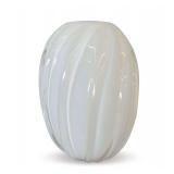Larry Laslo for Mikasa White Opalescent Swirl Glass Vase