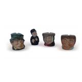 Royal Doulton Porcelain Character Ash Bowls and Small Toby