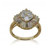 14K Yellow Gold Diamond Ring ...size 8.5