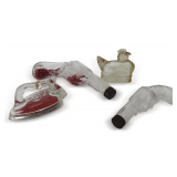 (4) Collectible Glass Candy Containers