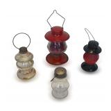 (4) Railroad Lantern Design Candy Containers