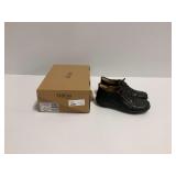 Halsa Footwear Alma Black Leather Shoes Size 6.5M with Original Box