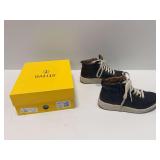 Strive Kensington II Black Leather High Top Sneakers Size US 6.5 with Box