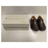 Clarks Artisan Certina Pure Dark Brown Leather Shoes Size 6.5M With Original Box