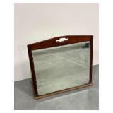 Double-Sided Wooden Framed Shoe Mirror with Integrated Carry Handle