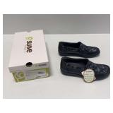 Suave London 8057T Black Bat Slip-On Comfort Shoes Size 38 with Box