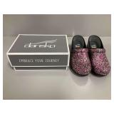 Dansko XP 2.0 Glitter Party Clogs Size 41 With Original Box