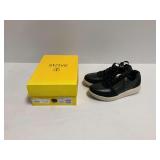 Strive Madison Black Leather Sneakers Shoes Size US 7 EU 38 with Box