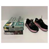 Skechers Hands-Free Slip-Ins Glide-Step Altus CT Work Shoes Size 8.5 Black Pink