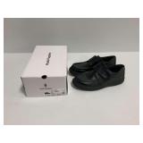 Hush Puppies Men Gil Black Leather Velcro Shoes Size 12M with Box
