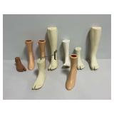 Assorted Mannequin Feet and Leg Display Forms Including Chaco and Fusion Specialties