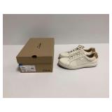 Clarks Mapstone Lace White Leather Casual Shoes Size 10.5 M with Box