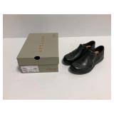 Clarks Artisan Certina Pure Black Leather Shoes Size 8.5M with Original Box