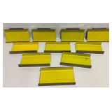 Set of Ten Yellow and Metal Industrial Display Brackets