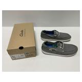 Clarks Collection Higley Tie Grey Combi Casual Shoes Men Size 10 M