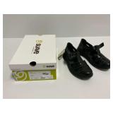 Suave Demi Black Leather Sandals Size 38 (US 7.5 - 8) in Original Box
