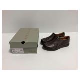 Clarks Artisan Certina Pure Dark Brown Leather Slip-On Shoes Size 11M