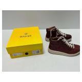 Strive Kensington Merlot High Top Leather Sneakers Size US 6 EU 37 with Box