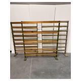 Freestanding Wooden Slatted Display Racks