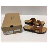 Clarks Collection Laurieann Cara Tan Combi Sandals Size 12M with Original Box