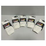 Lot of 5 Pairs Wigwam Diabetic Walker Socks White XL Men 12-15 F1221-051