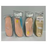 Lot of 4 Pairs of Mt. Emey and Acor Orthopedic Insoles and Inserts Assorted Sizes