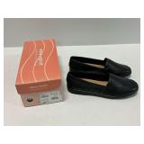 Easy Spirit Devitt Black Slip-On Comfort Loafers Size 9W with Original Box
