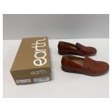 Earth Brand Edna Medium Natural 101 Leather Loafers Size 8.5 M in Original Box