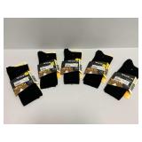Lot of 5 Wigwam Health Wellness Diabetic Walker Socks Black Size Small