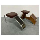 Set of Two Stools with Foot Rests