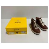 Strive Kensington Dark Tan High-Top Sneakers Size EU 38 US 7 with Original Box