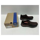 Clarks Collection Walpath Step Dark Brown Leather Waterproof Shoes Size 11M with Box