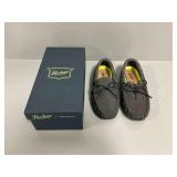 Florsheim Comfortech Cozzy Tie Suede Slippers Gray Size 9M with Box
