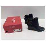 Cobb Hill by Rockport Lucinda Back Tie Booties Black Size 8.5M with Original Box