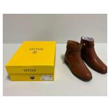 Strive Lambeth Short Rust Leather Boots Size 9M with Original Box