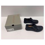 Clarks Artisan Certina Pure Black Leather Shoes Size 8 N with Box