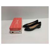Easy Spirit Caldise Black Block Heel Pump Shoes Size 8.5W With Box