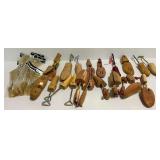 Assorted Shoe Trees and Stretchers Group including Cedar and Plastic