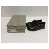 Clarks Artisan Certina Pure Black Leather Shoes Size 8M with Original Box