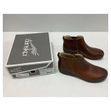 Dansko Sherry Waxy Burnished Cinnamon Leather Ankle Boots Size 38 with Original Box