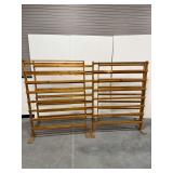 Free-Standing Wooden Slat Display Racks...see photos