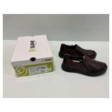 Suave Geneve 16210T Burgundy Leather Comfort Shoes Size 38 Medium/Wide with Box