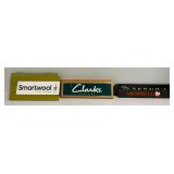 Lot of Retail Store Display Signage Panels featuring Smartwool, Clarks England, Aravon, and Merrell