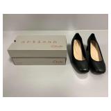 Clarks Artisan Anelise Nora Black Leather Dress Heel Shoes Size 8.5M In Box