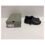 Clarks Pro Lux Black Leather Slip-On Shoes Size 12M with Original Box