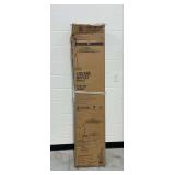 8 ft. Square Offset Patio Umbrella with Chili Red Canopy and Base in Box